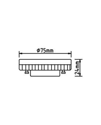 BOMBILLA LED GX53 9W 3000K  120º  730lm